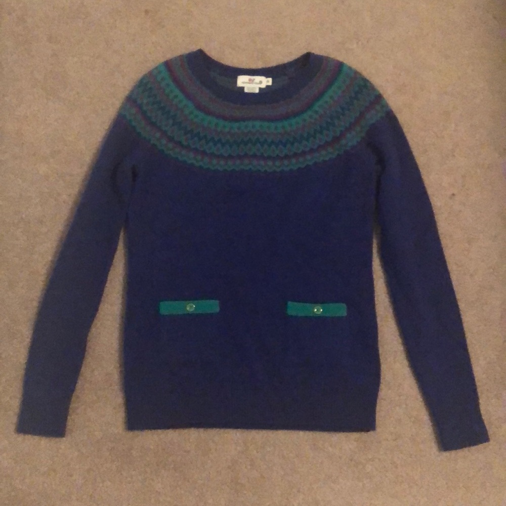 Blue VV Sweater